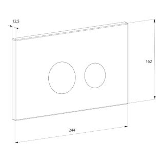 Клавиша смыва DQ Bayern DB1529001.2  (арт.инсталл DI8050127), хром